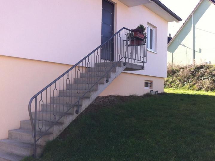 Fabrication rampes d'escaliers extérieurs Mulhouse